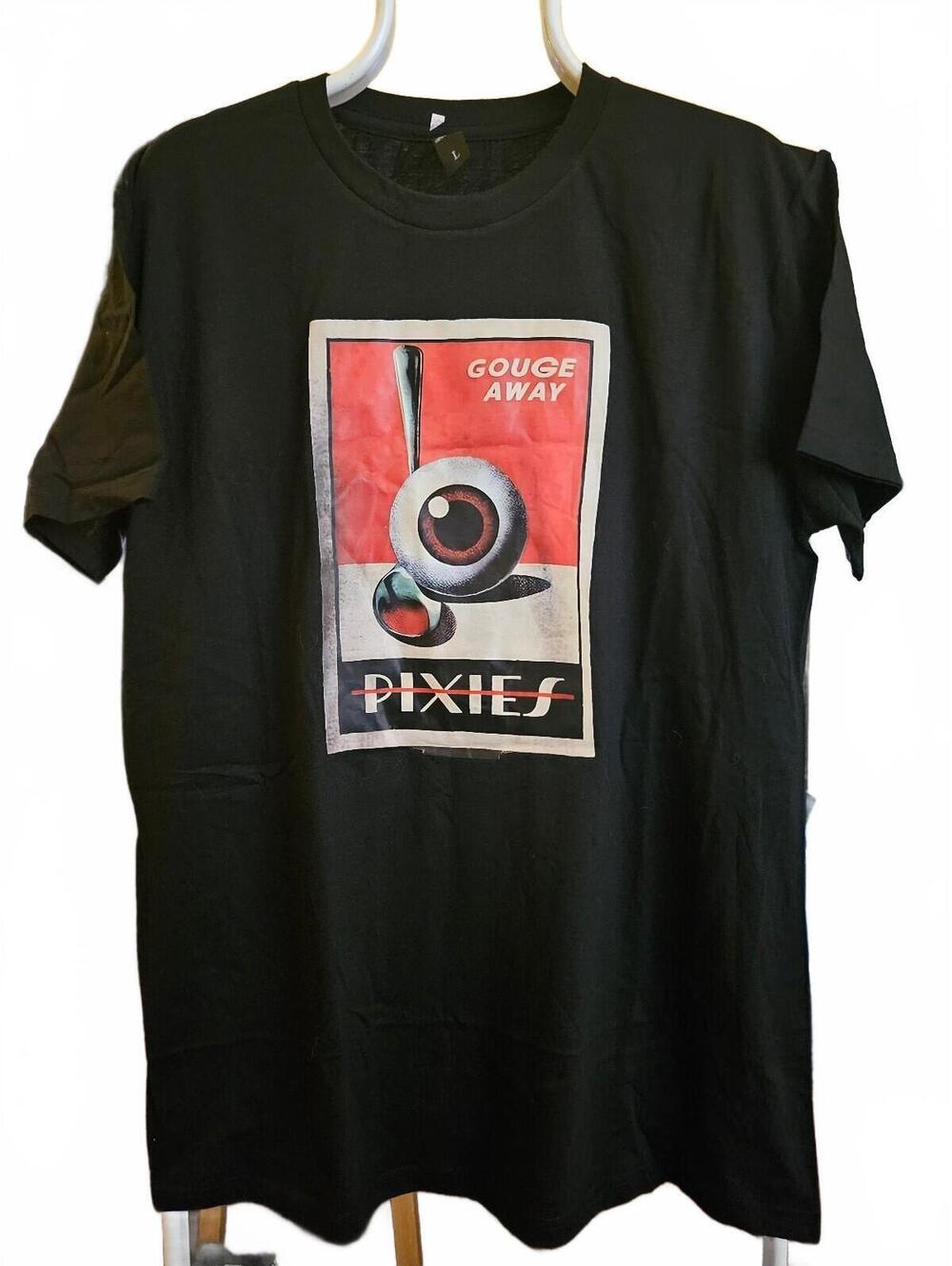 The Pixies (Band) - Gouge Away - T-Shirt - Black -Size L -NEW NWOT